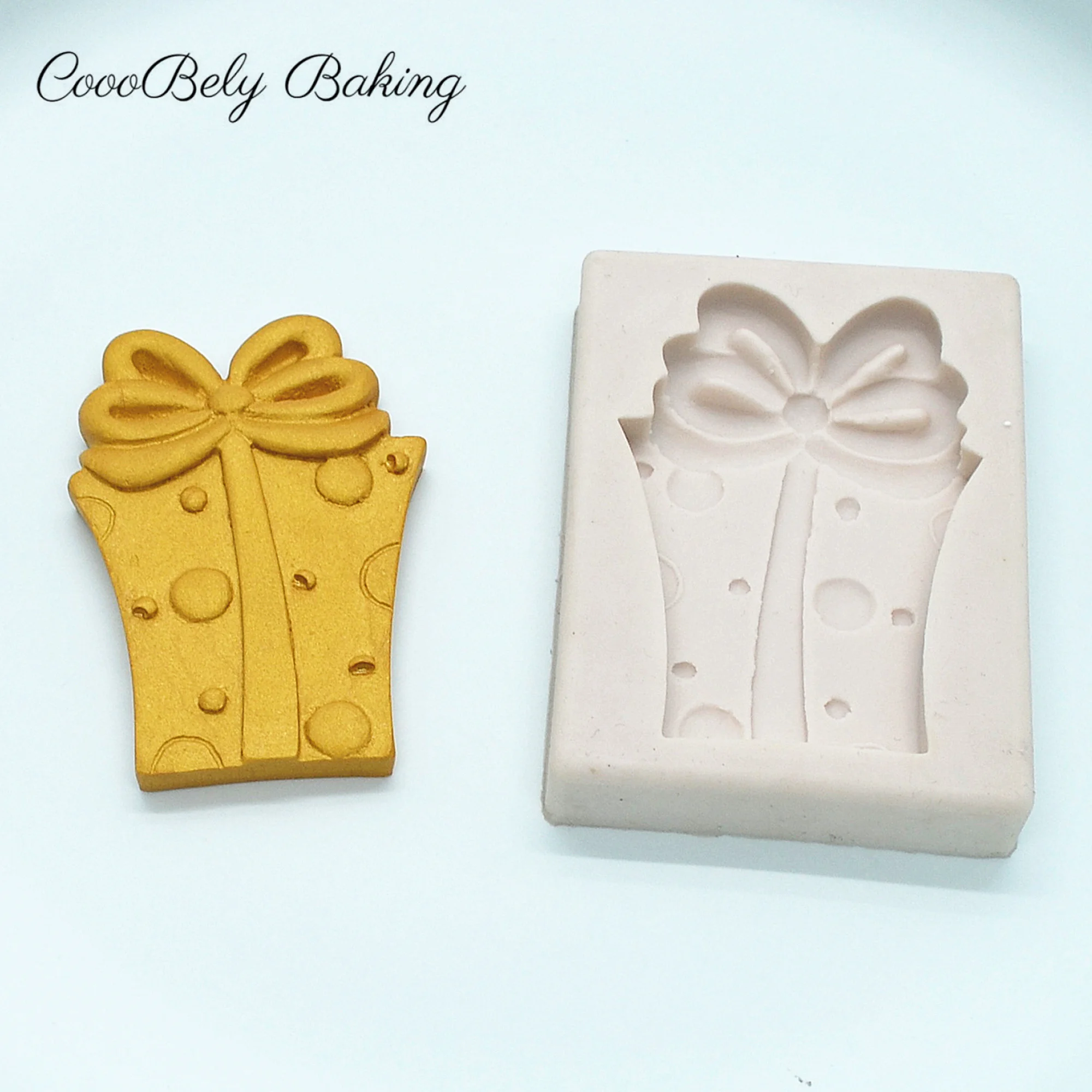 Lovely Gift Box DIY Silicone Chocolate Molds For Baking Fondant Cake