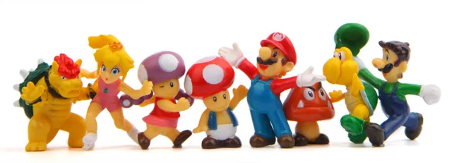 Minifiguras De Jogo Super Mario Yoshi Luigi Mini Figuras Brinquedos CY8001  - Escorrega o Preço