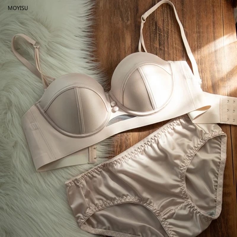 Japanese Anime Bra Set Victoria's Style Style Half Cup Minimiser & Knickers | Push Up for Small Chest Retro Lingerie Bride Gift 6
