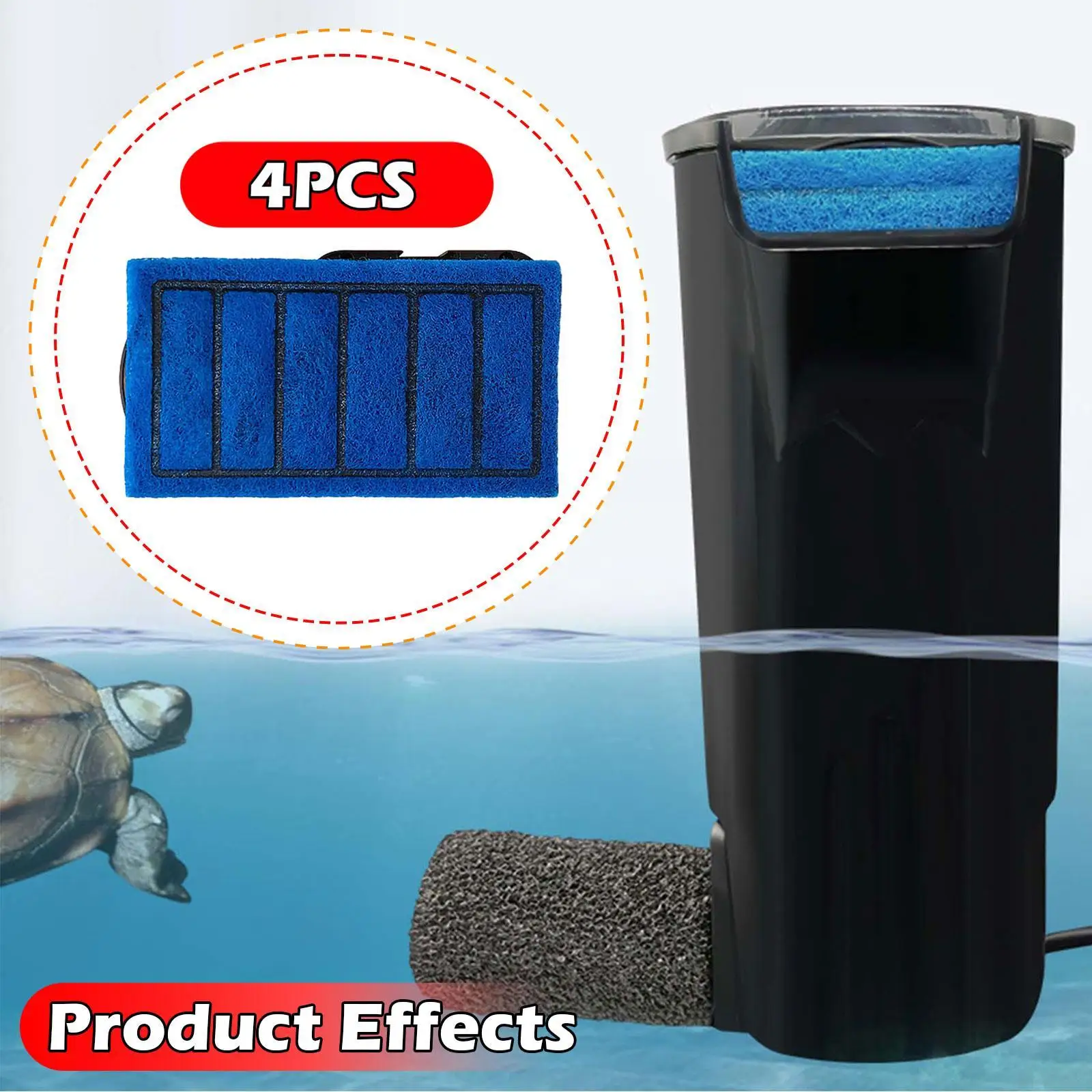 4 Pieces Fish Tank Filter Cartridges High Performance Directly Replace for 5W Reptile Tanks Low Water Filters Turtle Tanks 4 Pieces Fish Tank Filter Cartridges High Performance Directly Replace for 5W Reptile Tanks Low Water Filters Turtle Tanks