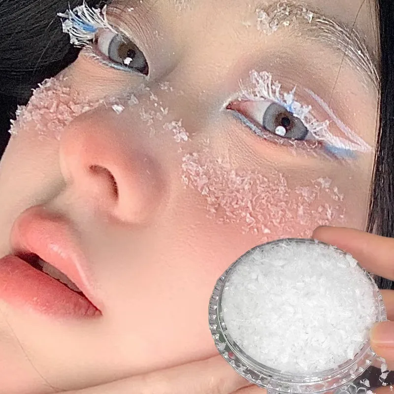 White Resin Christmas Snowflake Face Temporary Tattoos