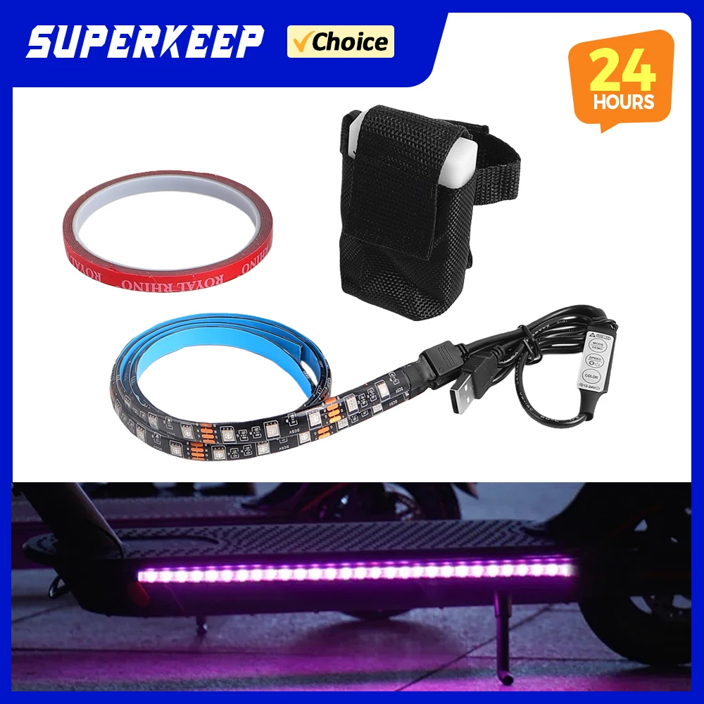 Scooter Safety Night Light LED Strip Multiple Color For Xiaomi M365 1s Pro Pro2 MI3 Electric Scooter Flashlight Lamp