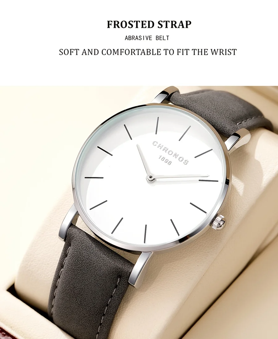 CHRONOS Luxus Marke Uhr Für Männer Minimalistischen Mode Quarz Armbanduhren Kleid Casual Analog Klassische Armbanduhren Männlich Montre – Detail 1
