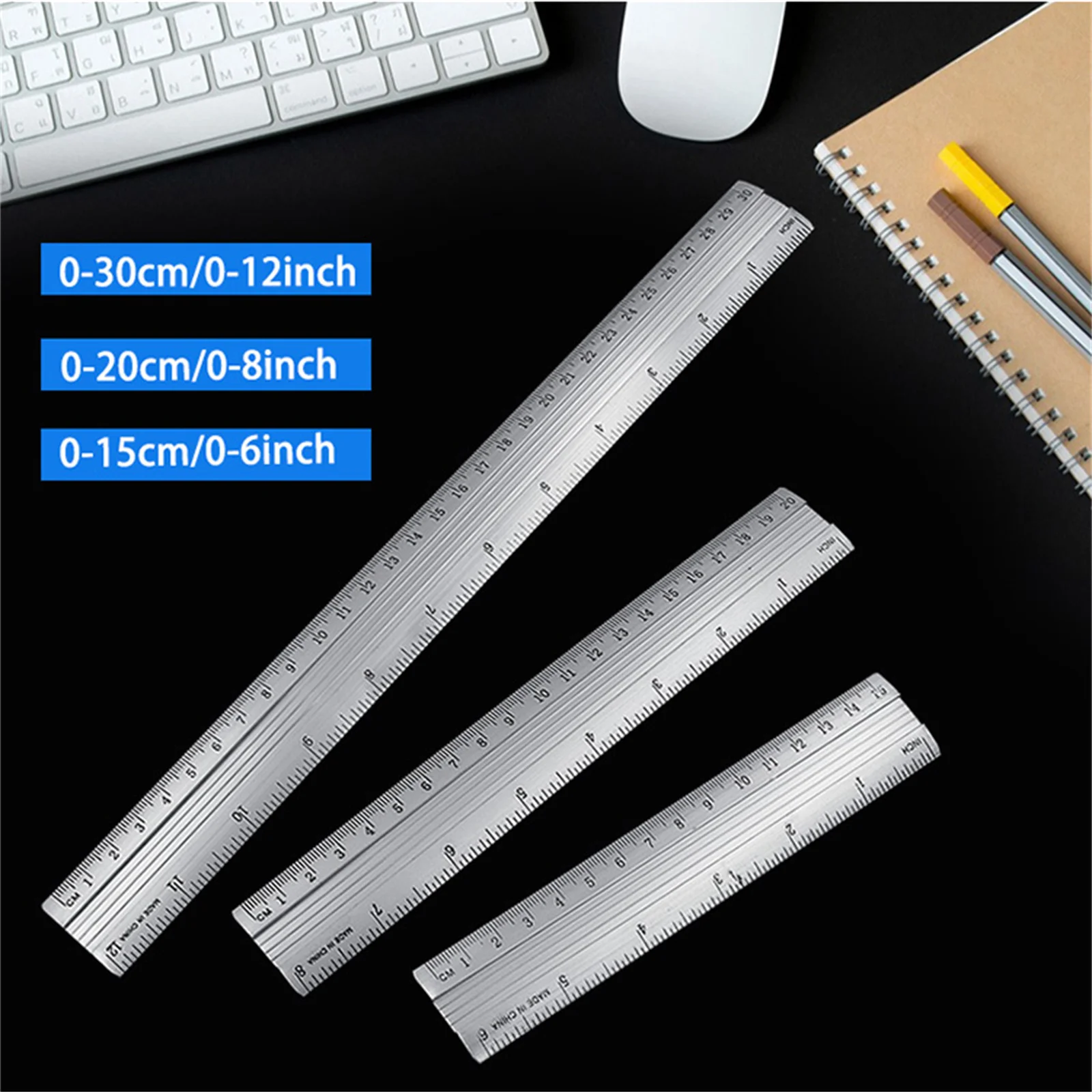 1Pc-Straight-Ruler-Precision-Measuring-Tool-Aluminum-Alloy-0-150MM-0 ...