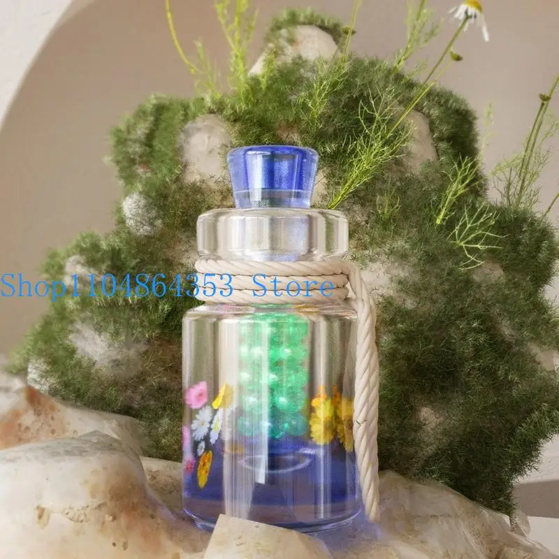 Epoxy Resin Drift Bottle Mold Heart Shaped Wishing Bottle Pendant Mold Night Light Keychain Jewelry Making Silicone Mold