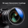 K&F CONCEPT 37-82mm ND2 to ND400 Adjustable Neutral Density Variable ND Camera Lenses Filter Cloth 49mm 52mm 58mm 62mm 67mm 77mm 6