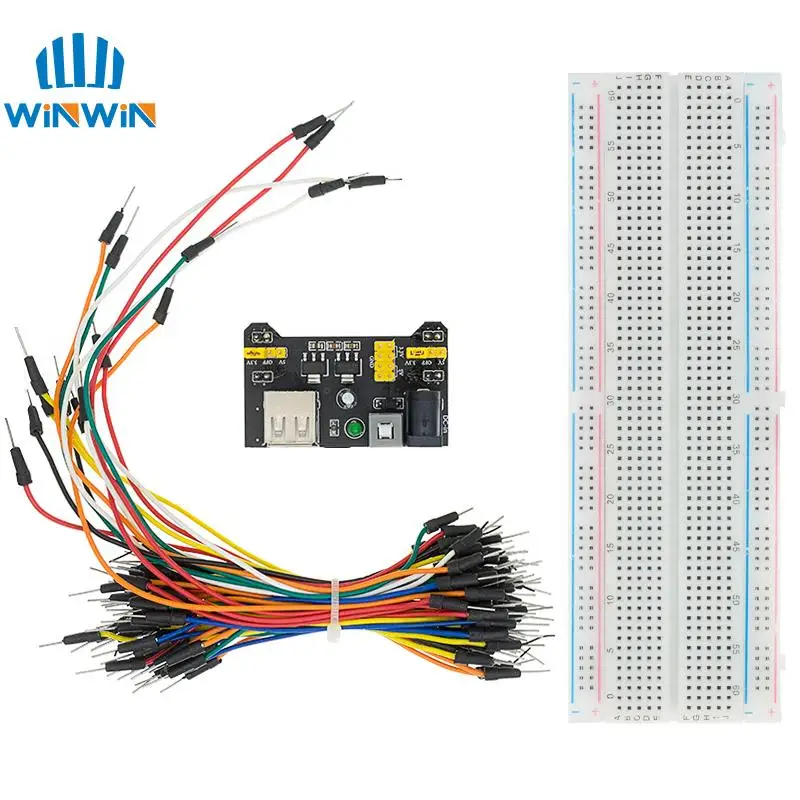 MB-102 MB102 Breadboard 400 830 Point Solderless PCB Bread Board Test Develop Dupont line DIY for arduino laboratory SYB-830 solderless breadboard