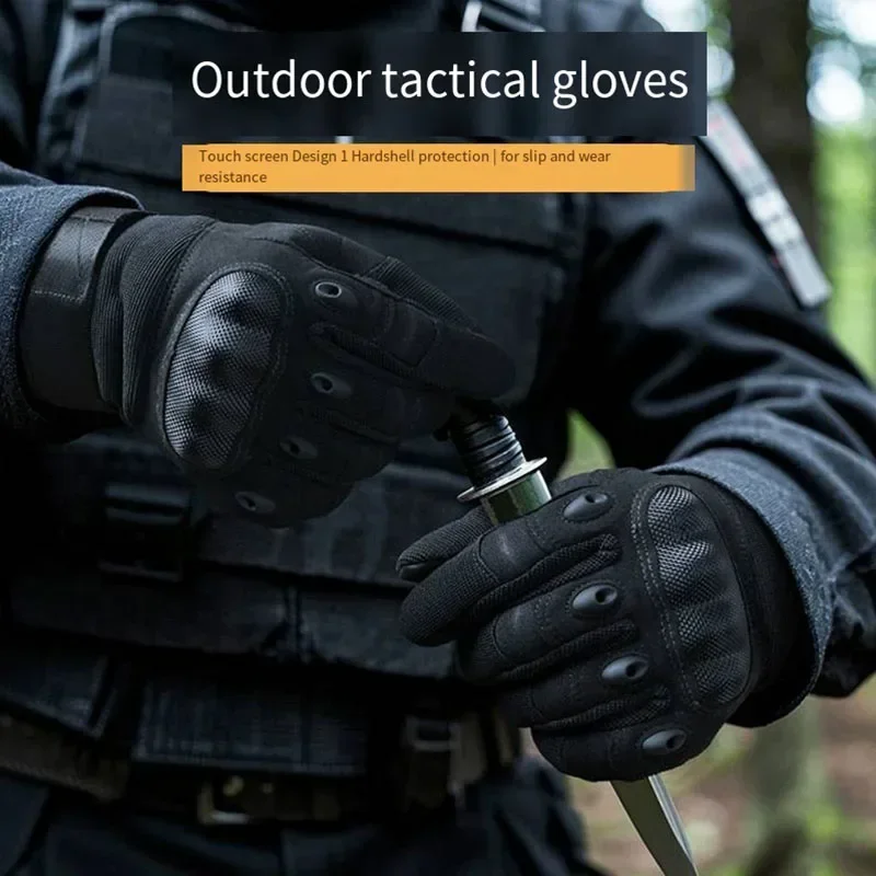Gants tactiques 2025 écran tactile anti-dérapage montagne combat protection coque dure pêche