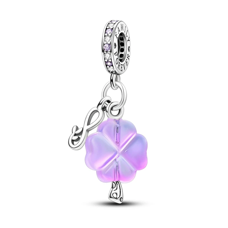 

Exquisite Purple Eternal Family Tree Glaze Dangle Charm Fit Pandora Bracelet & Necklace 925 Sterling Silver Sister Jewelry Gift