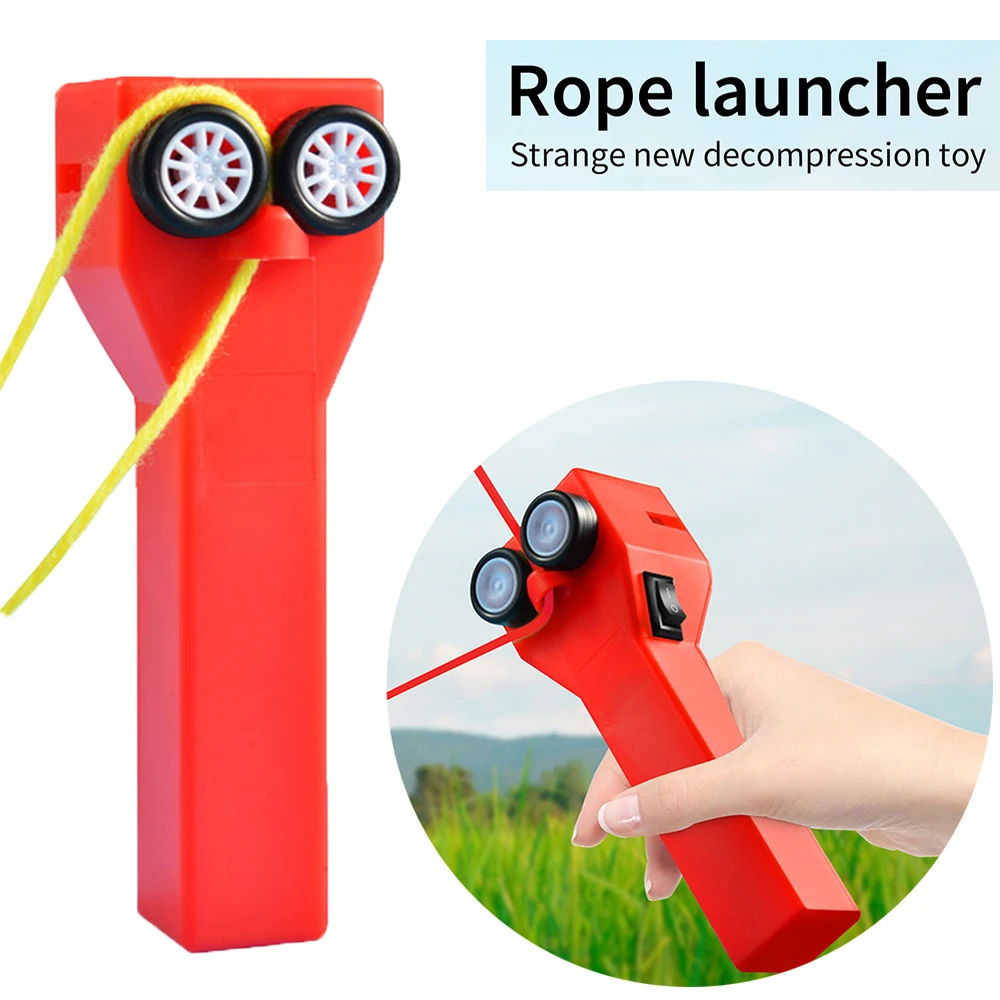 

Rope Launcher String Rop Propeller Zipstring Rope Push Thruster Controller Funny Cord Shooter Handheld Electric Toys