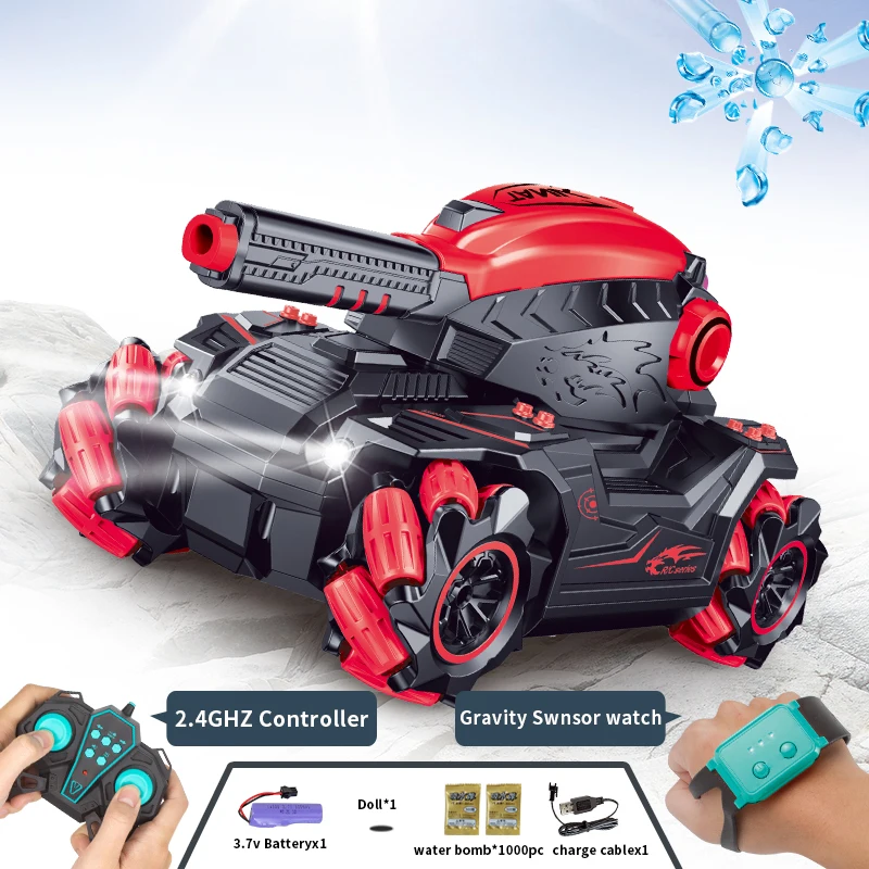 Remote Control Tank for Children Water Bomb Tank Toy Electric Gesture Remote Control Car RC Tank multiplayer RC Car for Boy Kids wall climbing car RC Cars