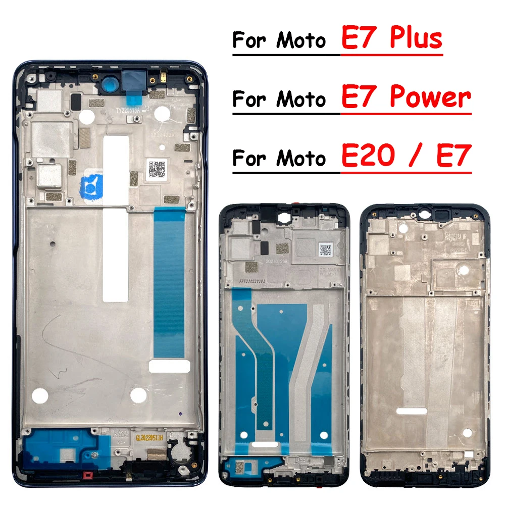 

Middle Frame Housing For Motorola Moto E7 Power XT2097 E20 E40 E7 Plus Rear Middle Frame LCD Front Bezel Cover Replacement