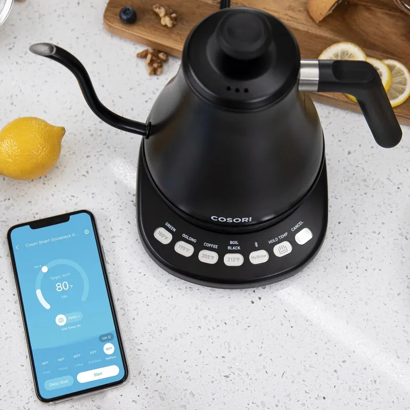 DUTRIEUX Smart Gooseneck Kettle Electric for Pour-Over with Temperature  Control,Stainless Steel ,0.8LBlack Fast Heating - AliExpress