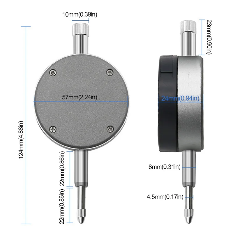 Digital Dial Indicator Dial Gauges Digital Micrometer Hour Type Indicator Precision Comparator Measuring Instruments 0.01mm/0.001