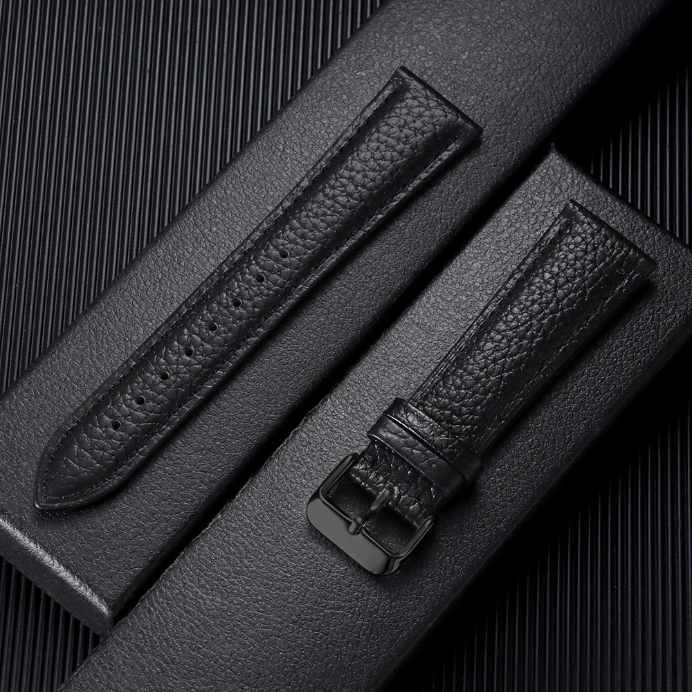Premium Brown Leather Watch Band - Universal Business Strap
