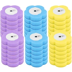 Disposable Toilet Brush Kit with Wall-Mounted Holder and Refills - Long Handle Cleaning Tool (36 Pcs Heads C)