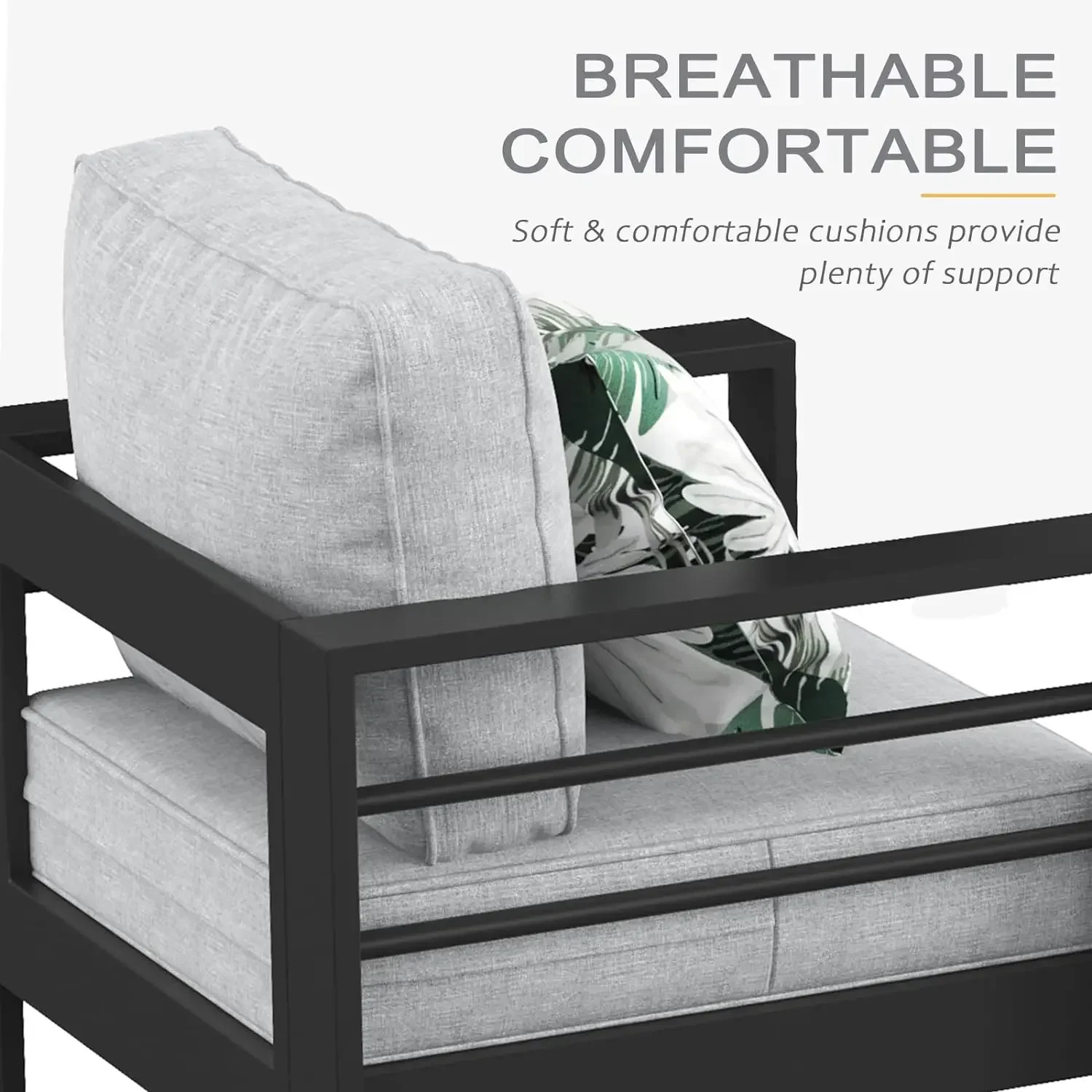 10 DIFFERENT Aluminum Furniture Set with Fire Pit Table 4