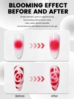 YOKEFELLOW 16ML Blooming Gel Nail Polish Flower Watercolor Marble Smudge Effect Translucent Function GEL For Nail Art DIY Design 2
