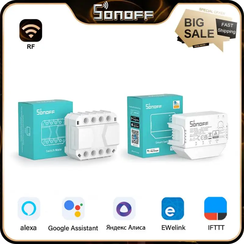 

Смарт-выключатель SONOFF MINIR3 16 А с поддержкой Wi-Fi