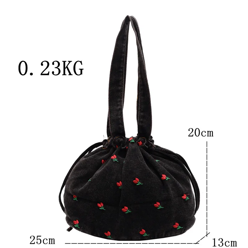 Spacious Denim Fashion Designer Shoulder Bag - High Quality & Durable Commuter Tote