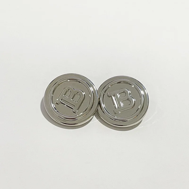 Vintage Letter B Metal Button High Quality 10PCS Of British Style Uniform Button Hand Stitched Buttons 5