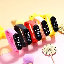 

Watch For Children's LED Electronic Watch Waterproof Sports Watch Silicone Anti-fall Bracelet Watch for Boys Girls Reloj Mujer