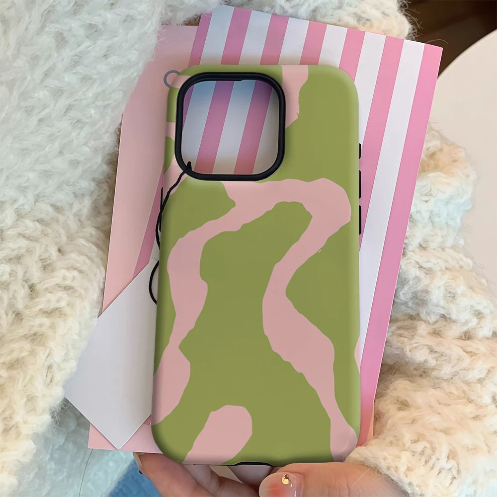 Luxury Double-Layer Phone Case with Botanical Whimsy Design