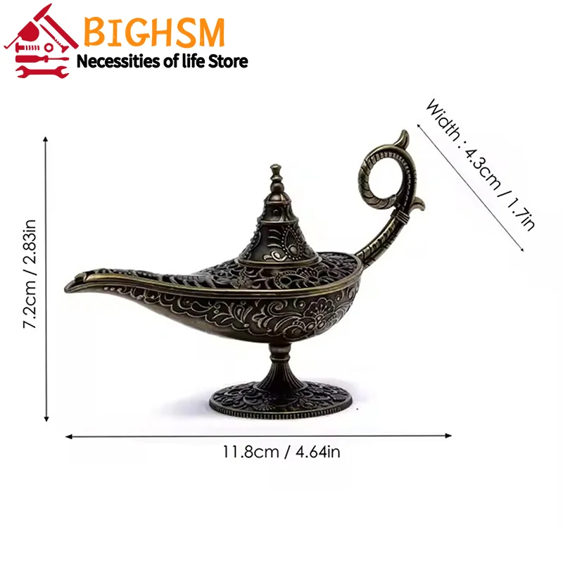 Classic Vintage Hollow Legend Aladdin Magic Genie Lamps Incense Burners Retro Wishing Oil Lamp For Party Home Decor Gift copper incense holder incense holder glass oil lamp