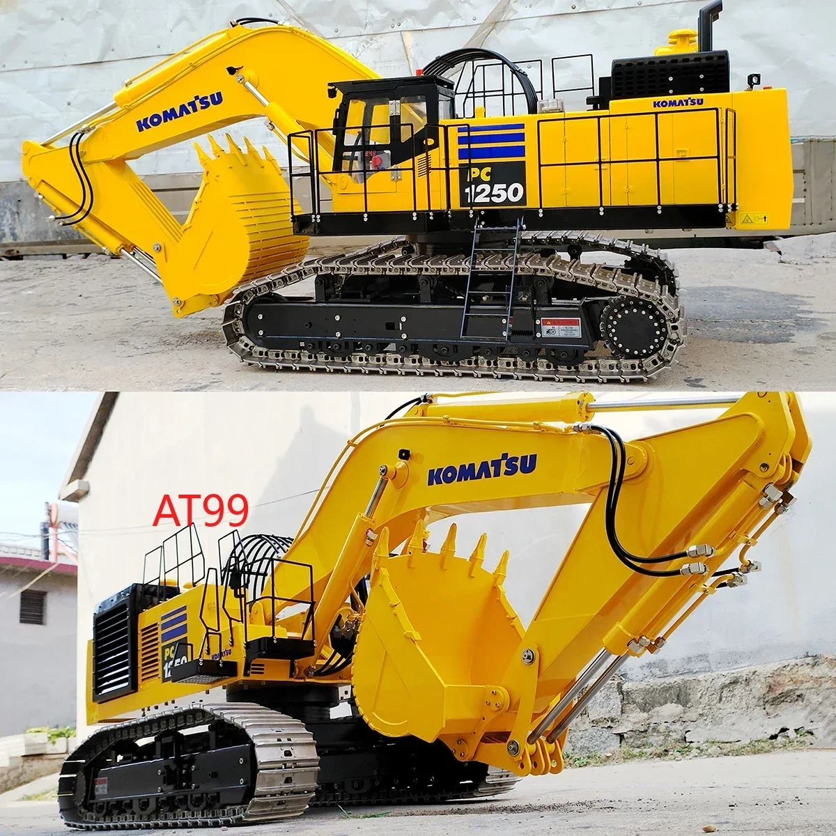 1/8 PC1250 RC Excavator Metal Heavy Engineering Excavator with Light and Sound System Adult Remote Control Truck Toy 4