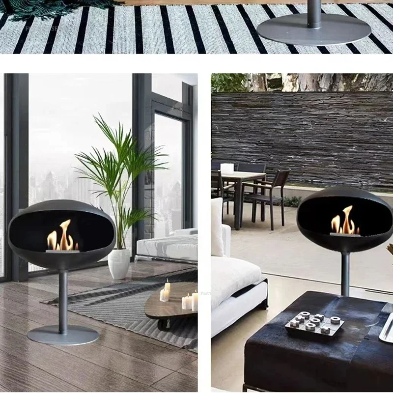 European Style Floor-standing Fireplaces Villa Homestay Decoration Home Living Room Fireplace Heater Modern Designer Ornaments