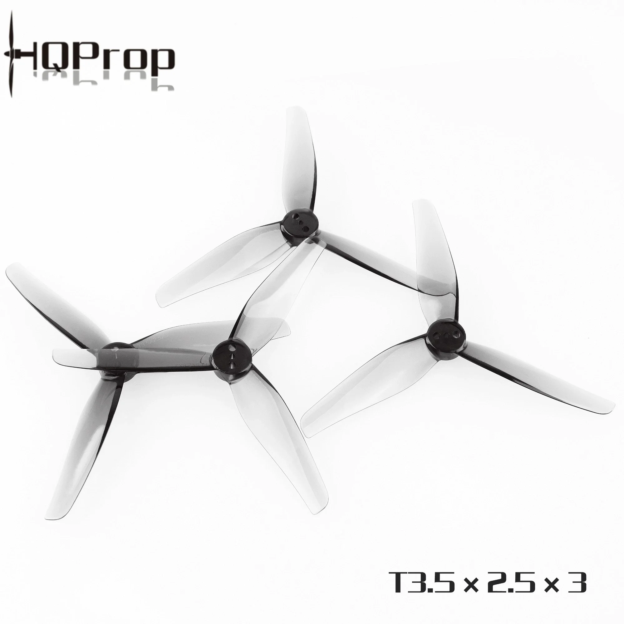 Paquet de 24 hélices tri-lame HQ 3.5x2.5x3 pour drone, disposées en éventail