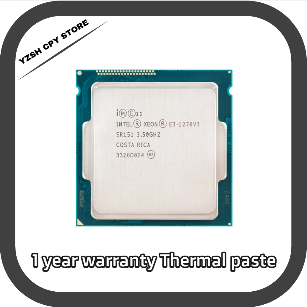 

Процессор Intel Xeon Φ v3 E3 1270 v3 E3 1270v3 3,5 ГГц четырехъядерный восьмипоточный ЦПУ L2 = 1 Мб L3 = 8 Мб 80 Вт LGA 1150