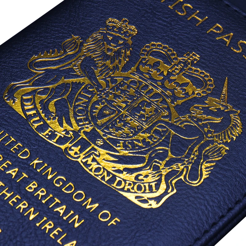 United Kingdom British Passport Cover UK Women Case for Passport Pink PU Cover of British Passport - 3