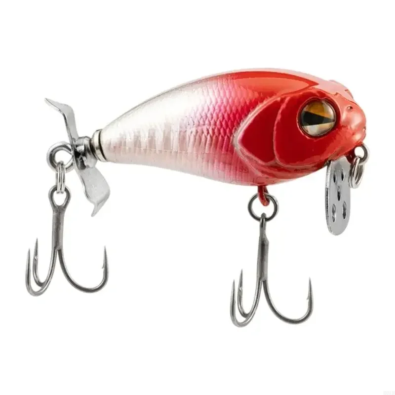 Floating Casting Lures With Buoyance Metal Baffles Propellers Fishing Lures for Effective Fish Attraction