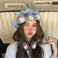 PXPB Trendy Berets Japanese Unisex Headwear Accessory for Women Men Cabbie Hat for Halloween Cosplay Party Outfit