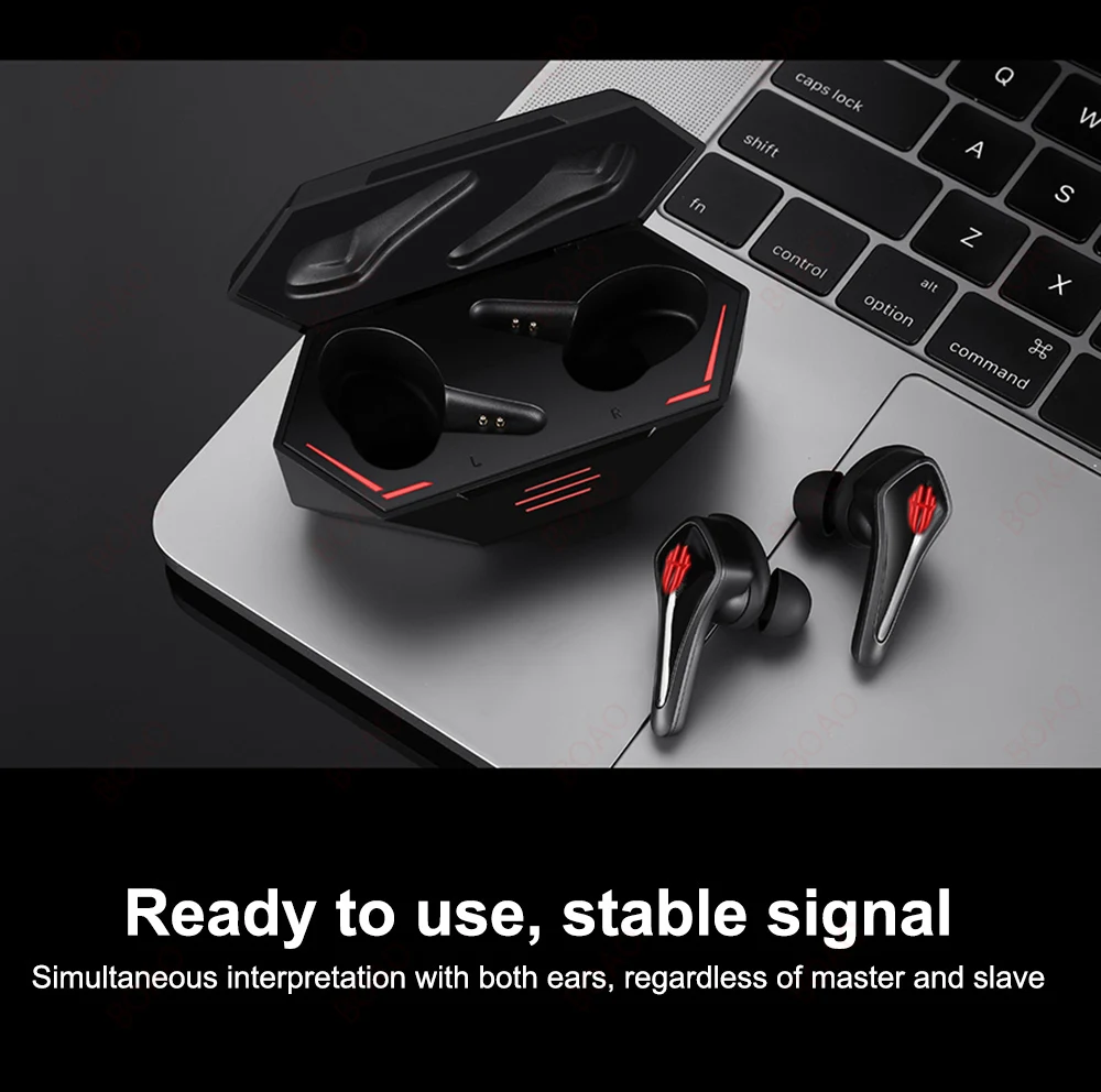 スマホアクセサリー REDMAGIC tws gaming earbuds (Original) REDMAGIC In Ear Gaming Earbuds, Black - Walmart.com