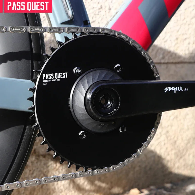pass quest 110bcd AXS ナローワイドチェーンリング 48t SHIMANO X110 BCD (4-bolt ) Round Hollow Narrow Wide