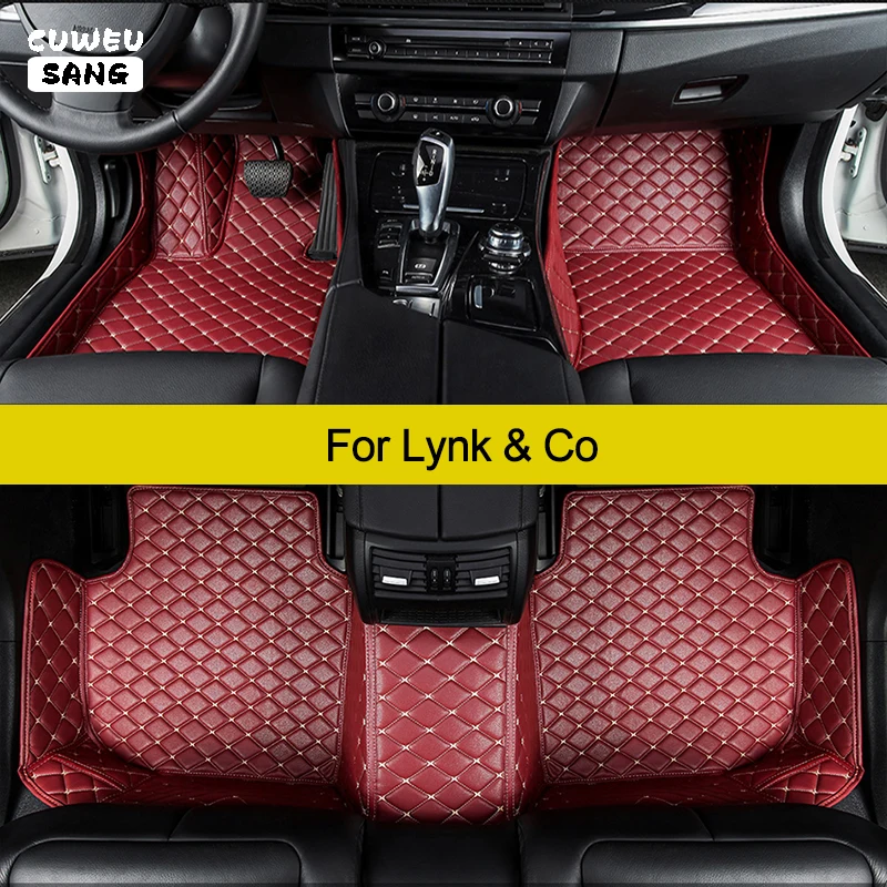 Auto lederen middenconsole armsteun hoezen, Voor Lynk & Co 01 2017-2023 armsteun doos Waterdicht Slijtvast Antislip Beschermer Accessoires,A/Black-2021-2023 new energy