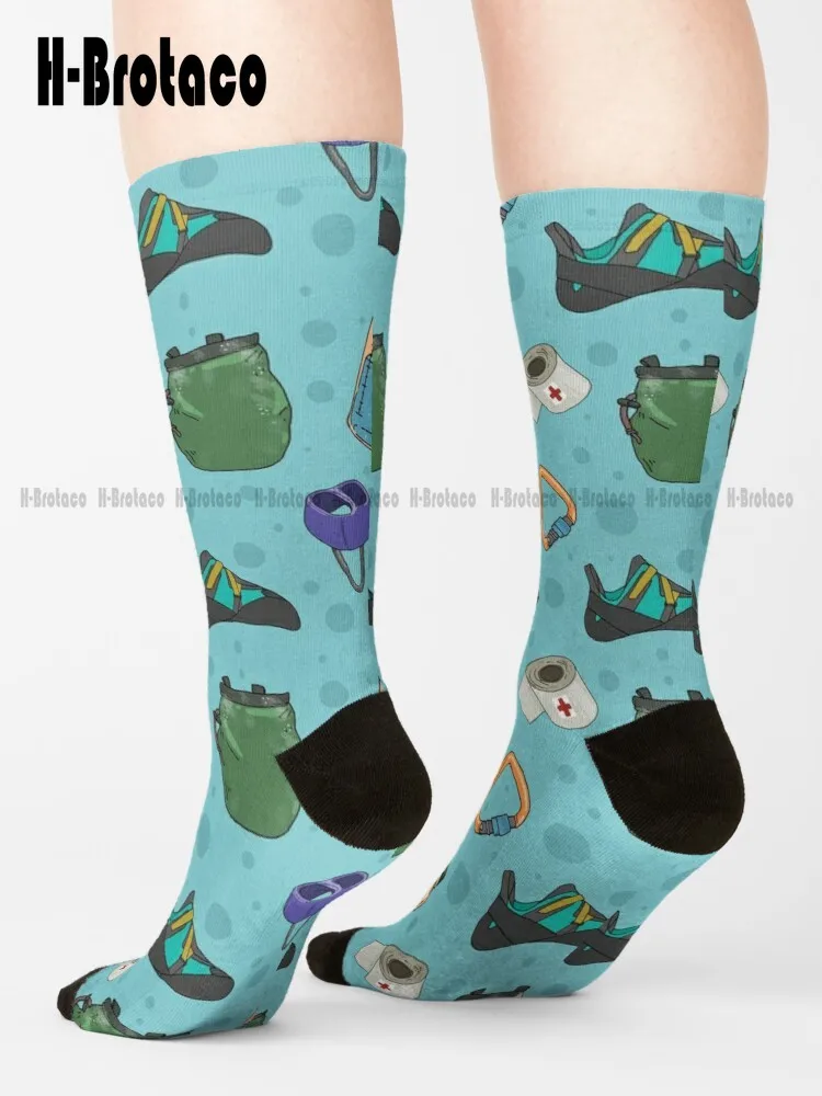 

Climbing Gear Print Socks Unning Socks Women Comfortable Best Girls Sports Custom Gift Harajuku Gd Hip Hop Cartoon Casual Art