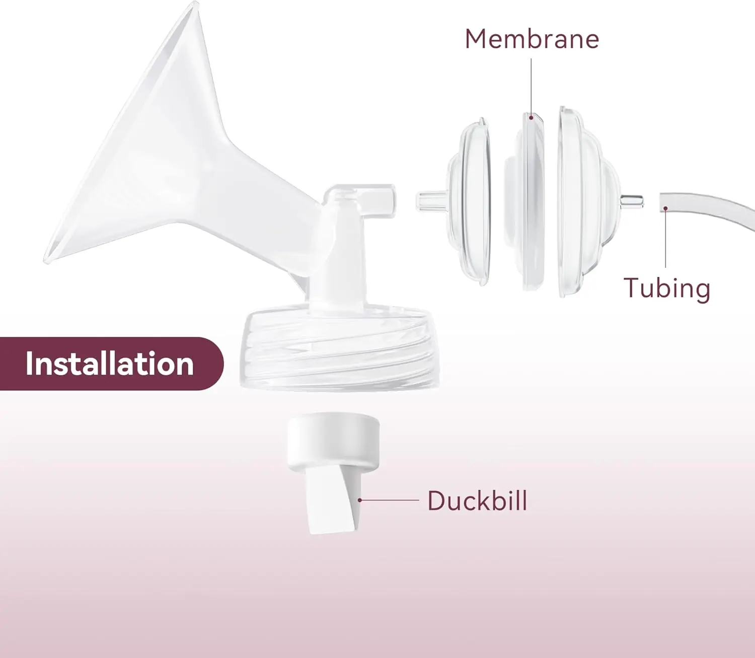 Duckbill Valves Tubes Backflow Protector Membrane 10PCS Compatible with S1 S2 9 plus Synergy Gold Models For Spectra Breast Pump