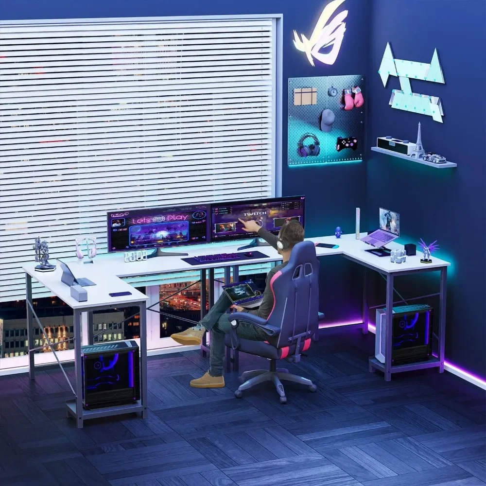 L Shaped Gaming Desk,Stylish Computer Desk – Minimalist Design with Cable Management for A Clean Workspace,Computer Desks 2