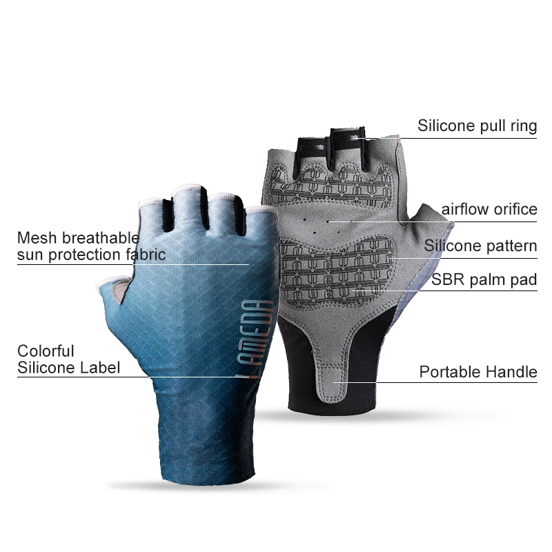 LAMEDA Professional Bicycle Gloves For Men Summer Half-Finger Road Bike MTB Cycling Gloves Man Shock-absorbing Bike Accessories 5