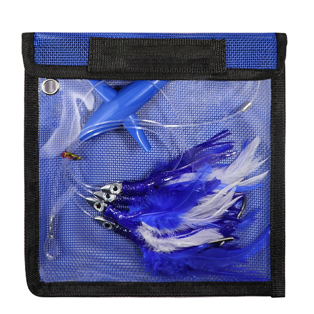

Jigs Fish Lure Assorted Colors Feather Trolling Skirt For Big Game Fishing Rigged With Bird Teaser Feather Chain