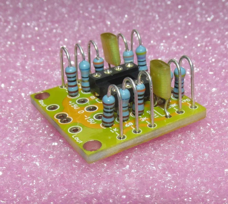 Dual OP Amp Board Preamp DC Amplification PCB DC Pre-Amp Amplifier Empty Board Module for NE5532 OPA2134 OPA2604 AD826