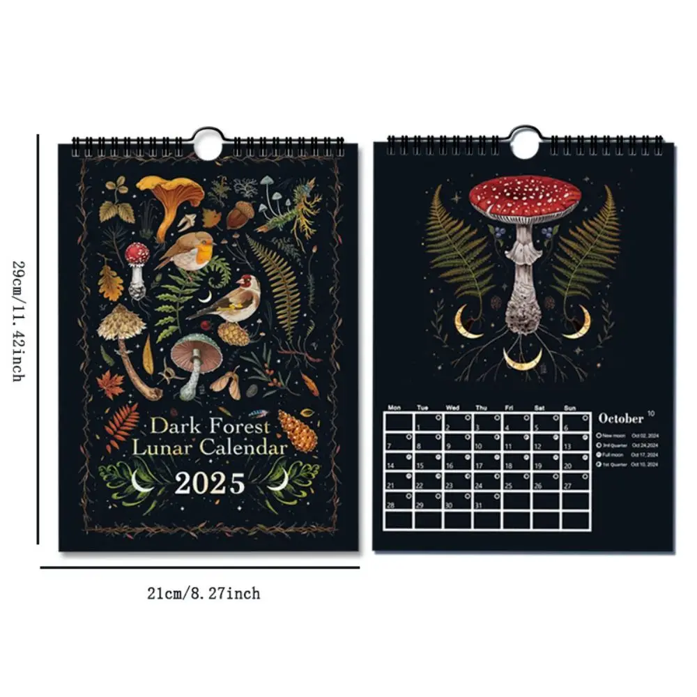 Wall Calendar Contains 12 Original Illustrations Drawn Throughout Year Daily Monthly Schedule paper wall calendar