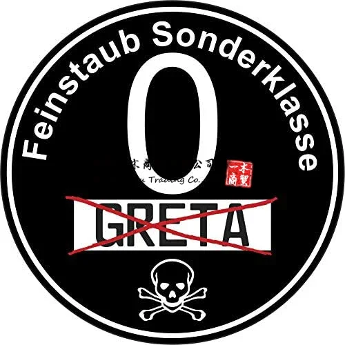 

Значок-наклейка Gretl Greta с принтом евро 0, значок-наклейка, немецкие культурные товары, дизельный экологический значок Gag Fun