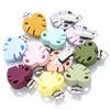 2Pcs Silicone Leaf-Shape Beads Clips for DIY Baby Pacifier Clips Teething Necklace Toys Baby Silicone Teethers Dummy Holder 3