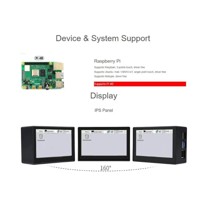 RaspberryPi4B 4.3ġ ÷ 뷮 ġ ũ MIPI ̽