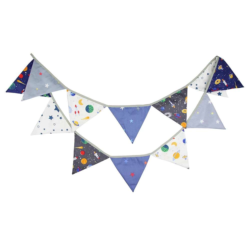 

Cartoon Print Fabric Bunting Pennant Flags Wedding Party Decoration Pennant Flags Cartoon Print Fabric Bunting