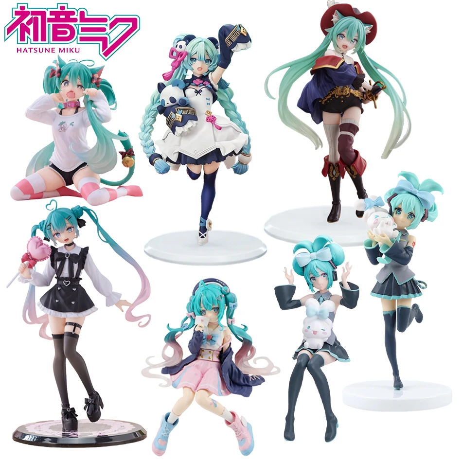 Heiße Kawaii Mädchen Hatsune Miku Anime-Figur Mode Subkultur Miku Actionfigur Weihnachtsgeschenk PVC Sammlermodell Puppe Spielzeug Geschenk
